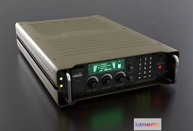 1529714 - PBR Game 3D Models - Military Radio Communication Device 3D Max