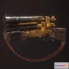 1529718 - PBR Game 3D Models - Mini Gold Shotgun 3D Max