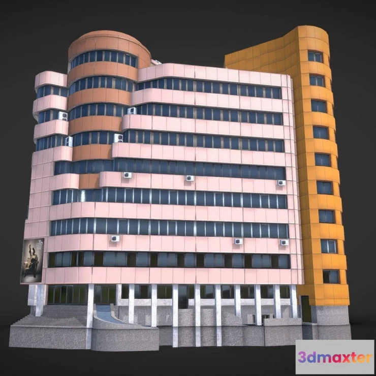 1529730 - PBR Game 3D Models - Modern Office Building 3D Max