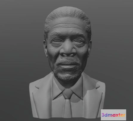 1529732 - PBR Game 3D Models - Morgan Freeman Bust For 3D Printing 3D Max