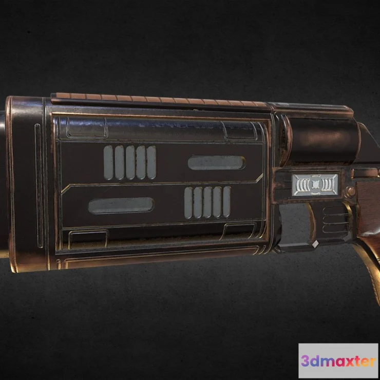 1529748 - PBR Game 3D Models - Mw 20 Bryar Pistol Model 3D Max