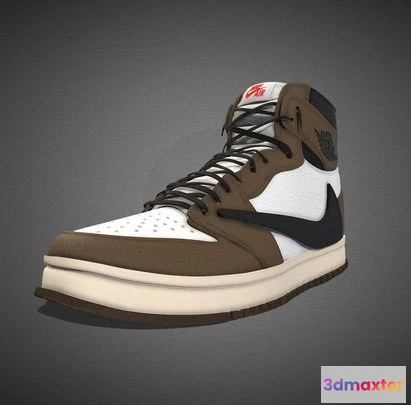 1529756 - PBR Game 3D Models - Nike Air Jordan 1 Travis Scott 3D Max