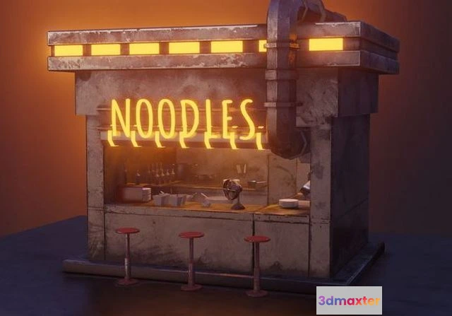 1529778 - PBR Game 3D Models - Noodle Shop 3D Max
