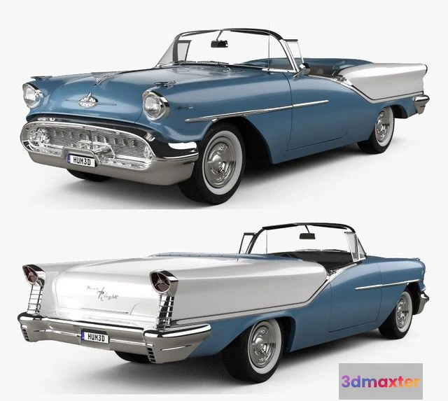1529798 - PBR Game 3D Models - Oldsmobile Starfire 98 Convertible 1957 3D Max