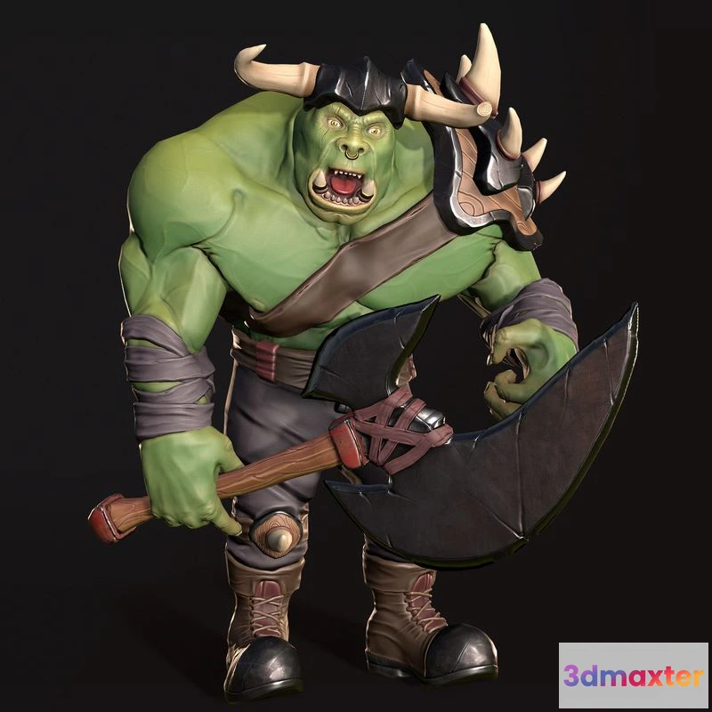 1529826 - PBR Game 3D Models - Orc Warrior 3D Max
