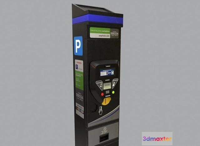 1529846 - PBR Game 3D Models - Parking Meter 3D Max