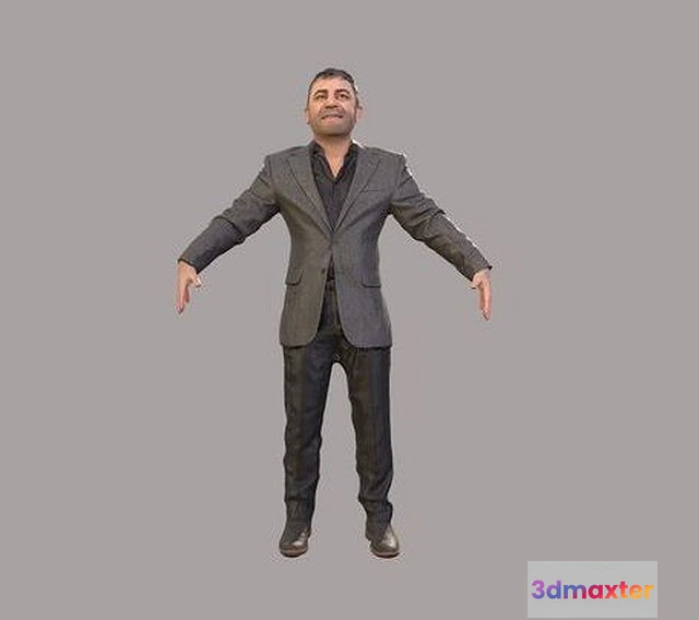 1529860 - PBR Game 3D Models - Person 2   A Pose 3D Max