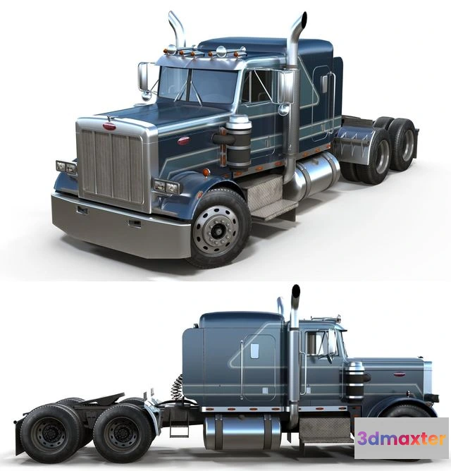 1529862 - PBR Game 3D Models - Peterbilt 359 semitruck 3D Max