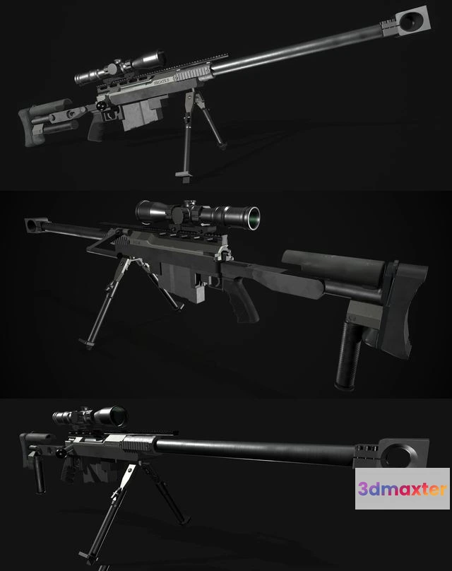 1529866 - PBR Game 3D Models - PGM Hecate Sniper Rifle 3D Max