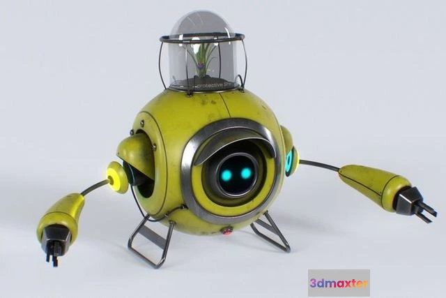 1529896 - PBR Game 3D Models - Planting Robot Sci-Fi Fantasy Character 3D Max