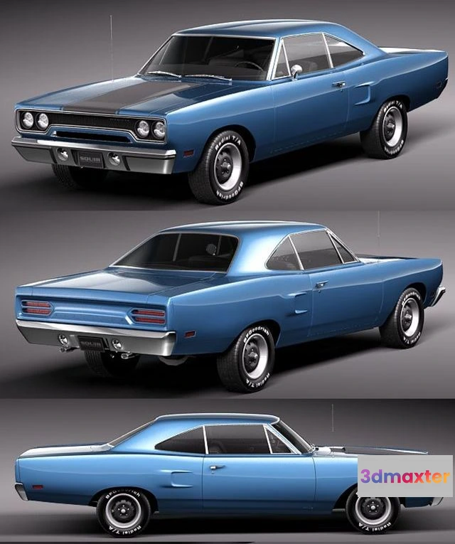 1529908 - PBR Game 3D Models - Plymouth Road Runner 1970 3D Max