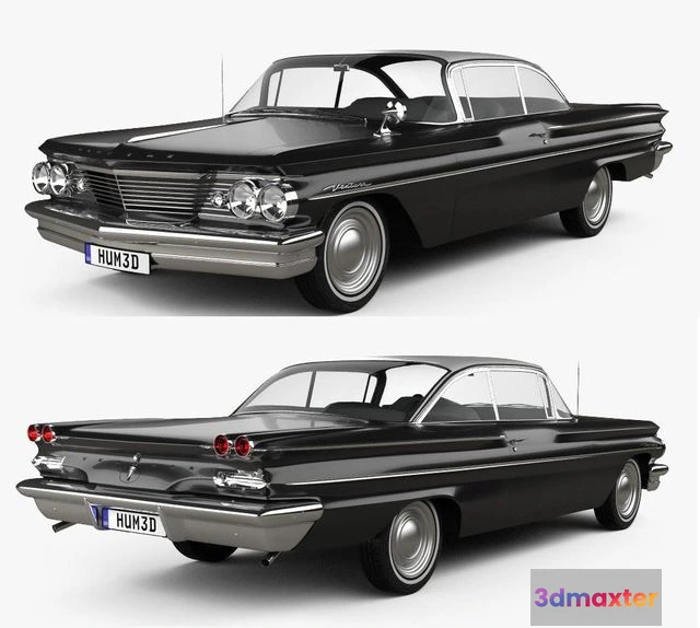 1529924 - PBR Game 3D Models - Pontiac Ventura coupe 1960 3D Max