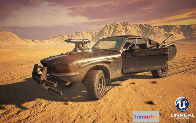 1529948 - PBR Game 3D Models - Post Apocalyptic car 3D Max