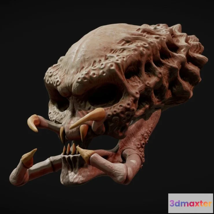 1529964 - PBR Game 3D Models - Predator Skull 3D Max