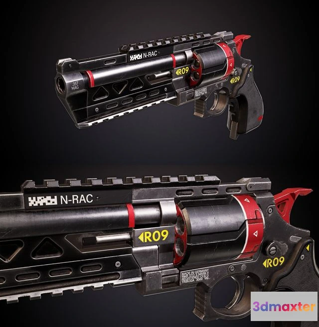 1530004 - PBR Game 3D Models - R9 Revolver 3D Max