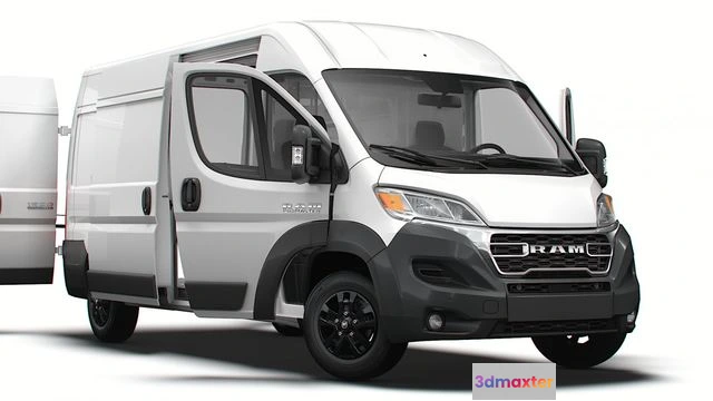 1530016 - PBR Game 3D Models - RAM Promaster Van L3H2 HQ Interior 2023 3D Max