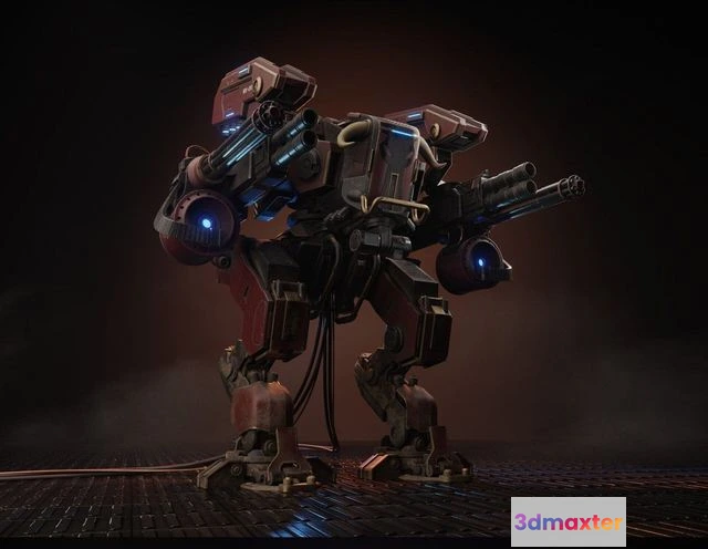 1530038 - PBR Game 3D Models - Red Bull Mech 3D Max