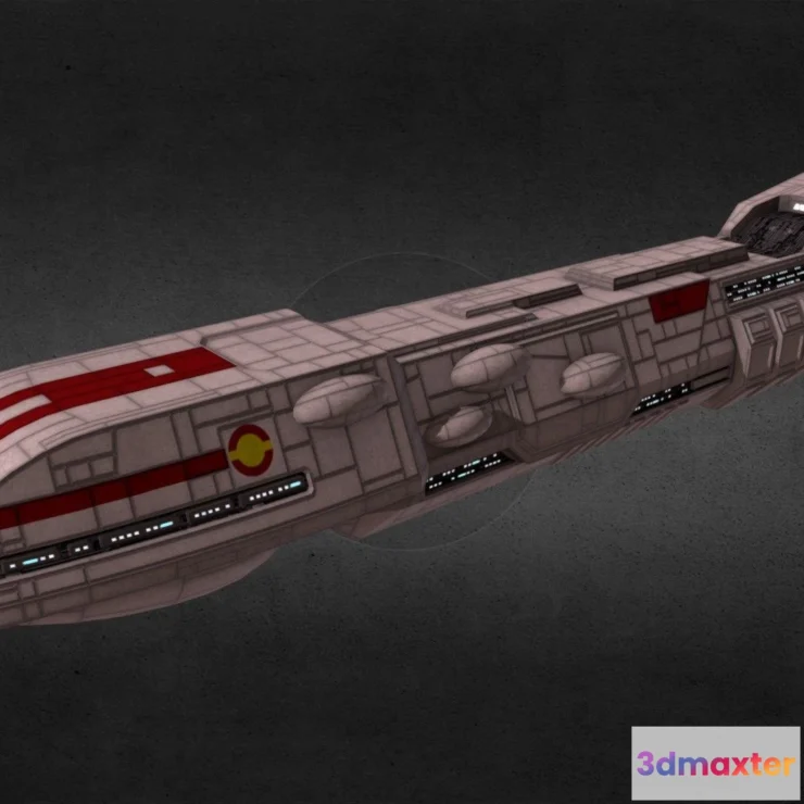 1530048 - PBR Game 3D Models - Republic Dreadnaught Class Cruiser 3D Max