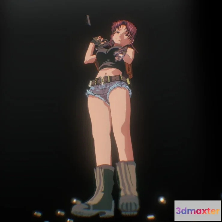 1530054 - PBR Game 3D Models - Revy Black Lagoon 3D Max