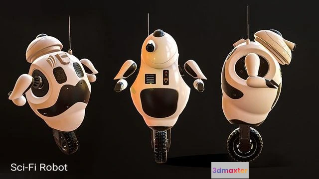 1530064 - PBR Game 3D Models - Robot Character Sci-Fi 3D Max