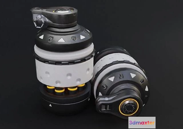 1530090 - PBR Game 3D Models - Sci - fi Grenade 3D Max