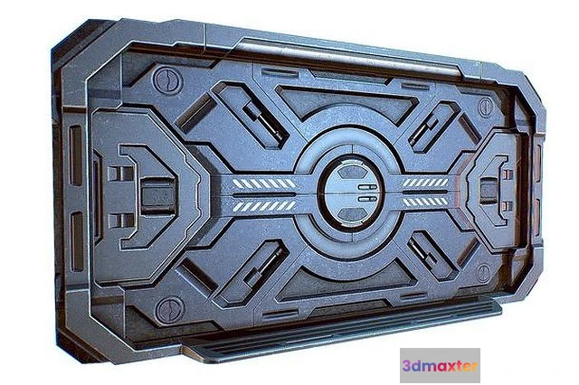 1530102 - PBR Game 3D Models - Sci Fi Door Game 2 3D Max