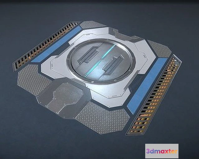 1530104 - PBR Game 3D Models - Sci Fi Floor (Central Lift) 3D Max