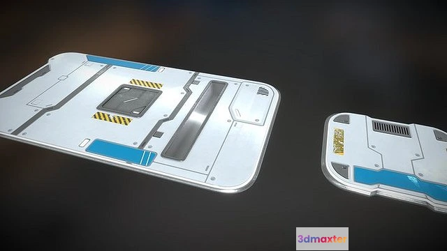 1530106 - PBR Game 3D Models - Sci Fi Floor Plate 3D Max