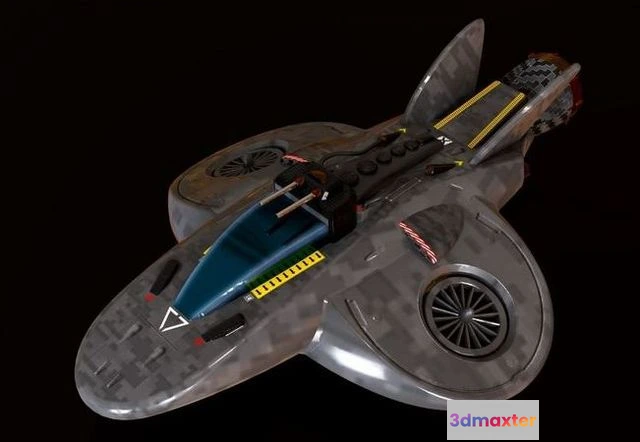 1530114 - PBR Game 3D Models - Sci Fi Shooter Spaceship 3D Max
