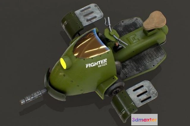 1530116 - PBR Game 3D Models - Sci Fi Space Hover Scooter 3D Max