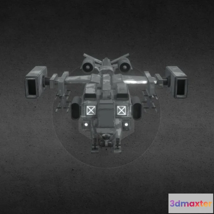 1530152 - PBR Game 3D Models - Scifi Dropship 3D Max