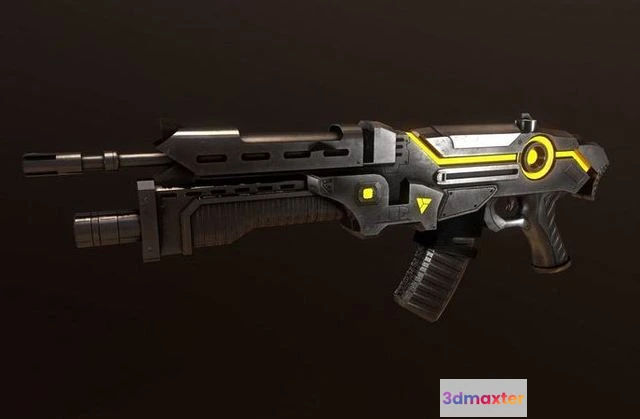 1530154 - PBR Game 3D Models - Sci-Fi Energy Weapon 3D Max
