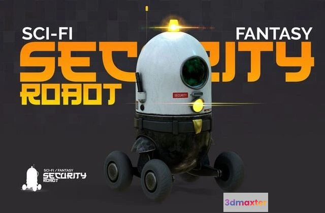 1530156 - PBR Game 3D Models - Sci-Fi Fantasy Security Robot 3D Max