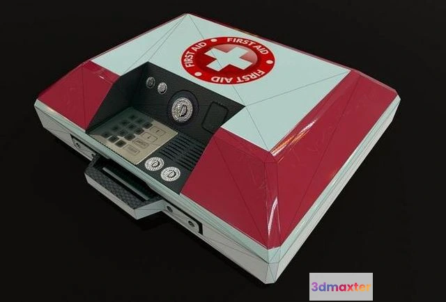1530160 - PBR Game 3D Models - Sci-Fi First Aid Kit Medi Pack 3D Max