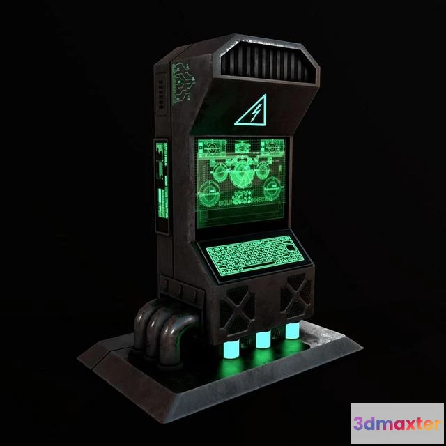 1530174 - PBR Game 3D Models - Sci-Fi Industrial Computer 3D Max