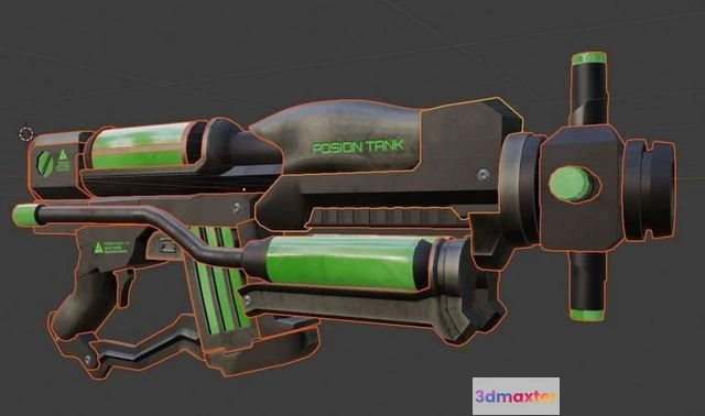 1530180 - PBR Game 3D Models - Sci-Fi Poison Gun 3D Max