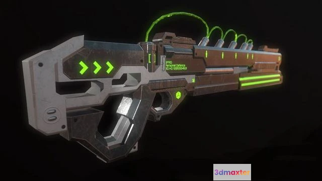 1530182 - PBR Game 3D Models - Sci-Fi Railgun 2 3D Max