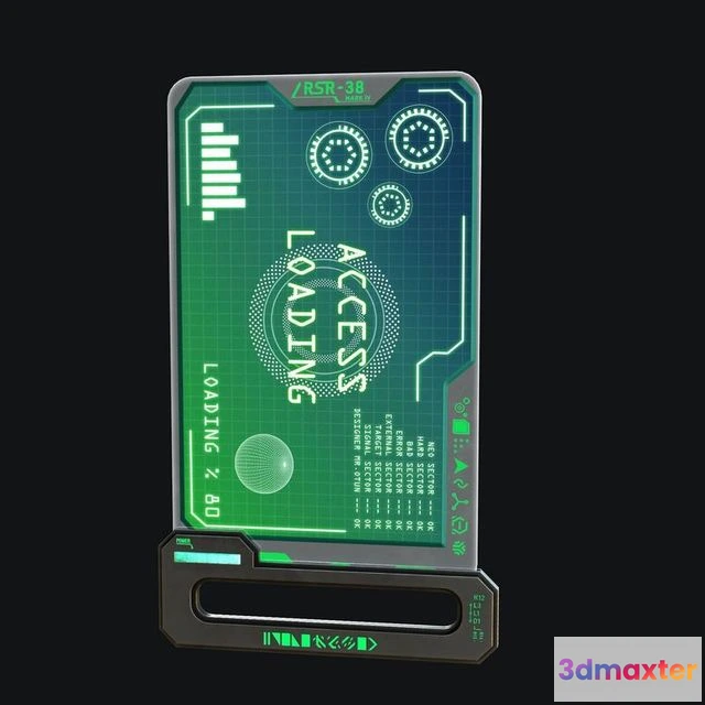 1530184 - PBR Game 3D Models - Sci-Fi Tablet 2 3D Max