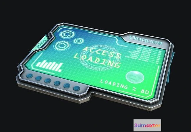 1530186 - PBR Game 3D Models - Sci-Fi Tablet 3D Max