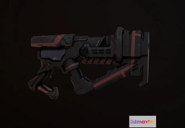 1530198 - PBR Game 3D Models - Sci-Fi Weapon - Cyber gun 3D Max