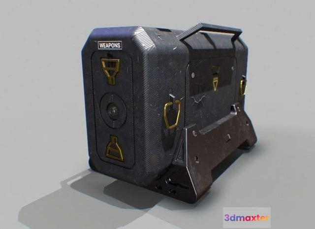 1530206 - PBR Game 3D Models - Sci-Fi Weapons Crate 3D Max