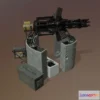 1530208 - PBR Game 3D Models - Scrap Gatling Gun 3D Max