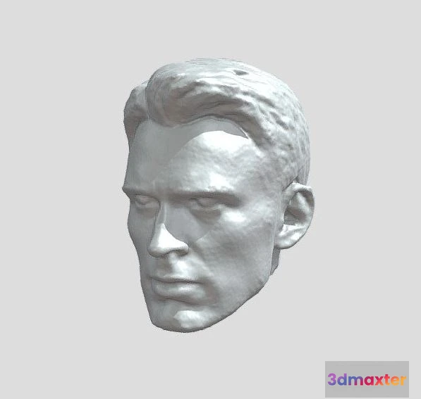 1530212 - PBR Game 3D Models - Seal Scan Captain America Replaceable Part Head 3D Max