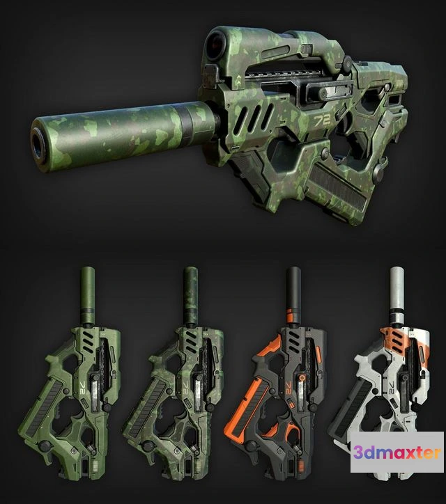1530252 - PBR Game 3D Models - SMG 48 3D Max