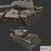 1530270 - PBR Game 3D Models - Soviet WW2 Tank IS2 3D Max