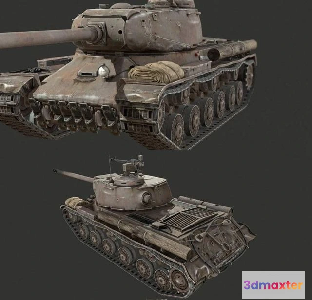 1530270 - PBR Game 3D Models - Soviet WW2 Tank IS2 3D Max