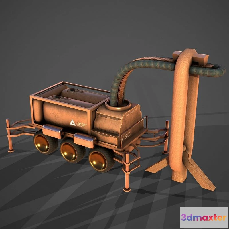 1530274 - PBR Game 3D Models - Space Mining Vehicle 3D Max