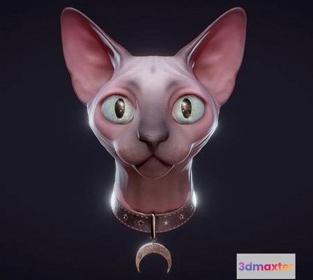 1530280 - PBR Game 3D Models - Spooky Sphynx 3D Max