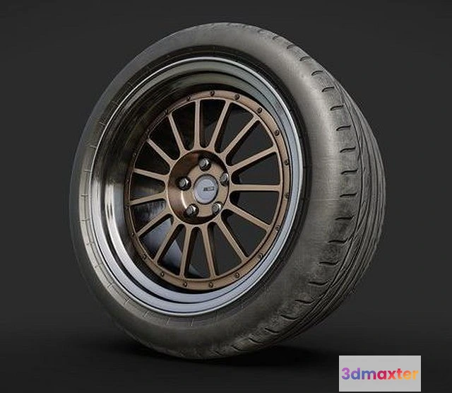 1530300 - PBR Game 3D Models - SSR Professor TF1 & Semi Slick Tire 3D Max