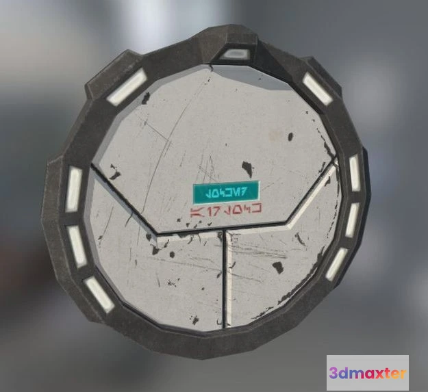 1530326 - PBR Game 3D Models - Star Wars Kotor Style Blast Door 3D Max